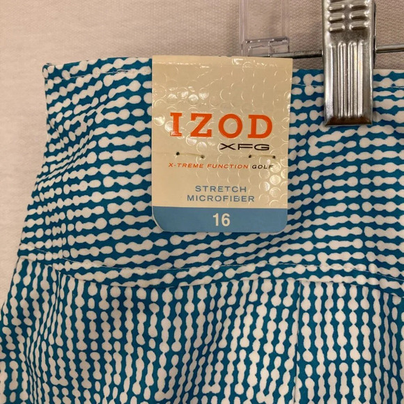 New IZOD Blue White X-Treme Function Golf Stretch Athletic Skorts size 16 - Picture 8 of 11